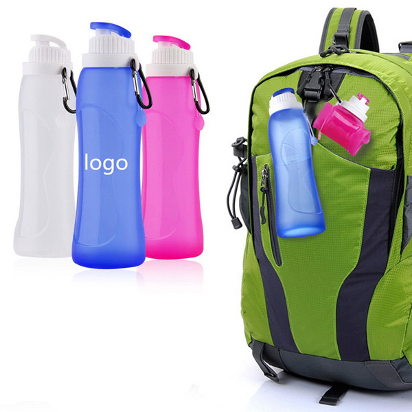 17 OZ Portable Leak-proof Silicone Collapsible Water Bottle