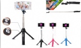 Wireless Selfie stick with folded tripod