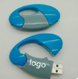 Plastic carabiner with USB flash disk