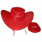 Foldable polyester cowboy hat