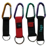 Carabiner lanyard with hook and split ring
