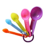 Five piece plastic measuring spoon set