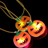 Halloween Pumpkin LED Flashing Necklace