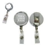 chrome metal badge reel