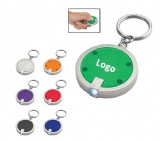 Promotional LED Key Ring Round Keychain Flashlight