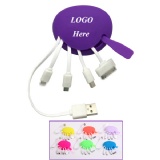 Multi Phone USB Data Cable Charging Cable In Silicone Case